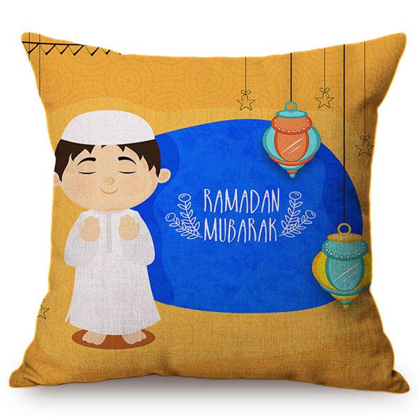 Muslim Child Celebrate Eid Ramadan Necessary Decorative Throw Pillow Case Children Like Room Cartoon Sofa Cushion Cover Cojines