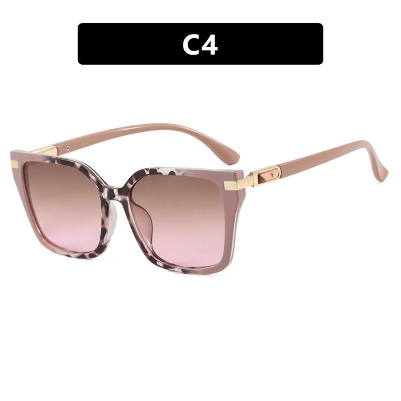 Square simple sunglasses color matching new retro European and American street shooting high-end sunglasses sunglasses personality