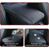 All Black Parts Leather Armrest Cushion Cover Center Console Box Mat Protector