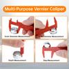 0-80 Mm / 0-3 Inch Metric & Imperial Scale Black / Blue / Red Plastic Vernier Caliper For Carpentry / Jewelry Measuring / Student, Mini Measuring Tool