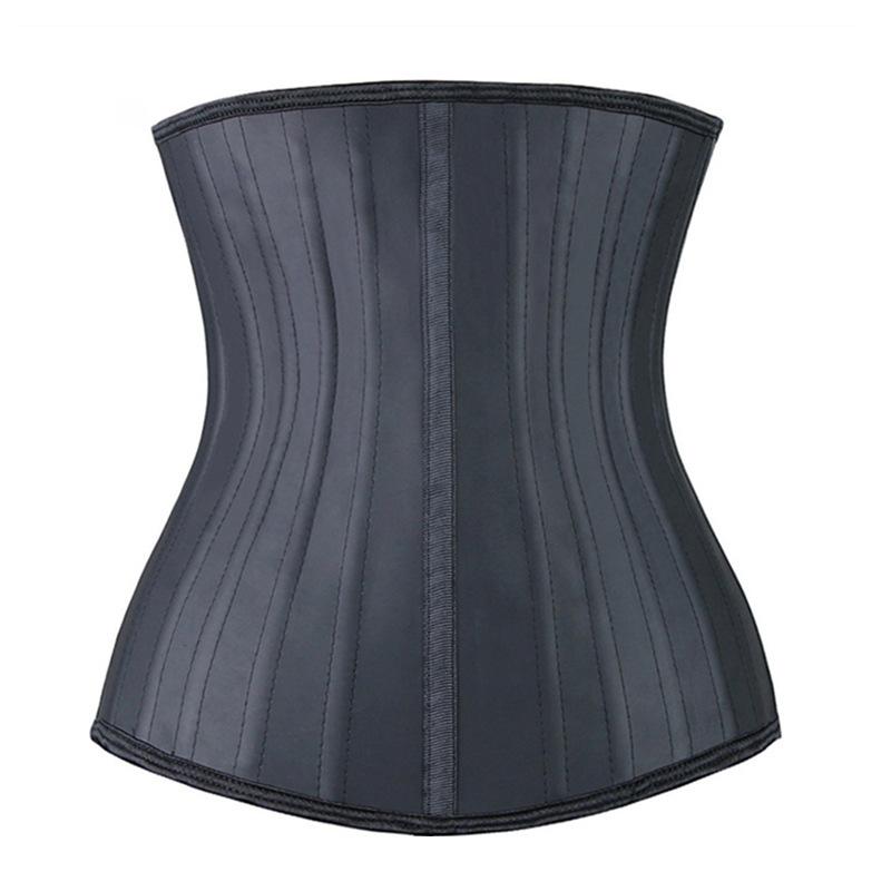 25-Bone Matte Latex Waist Trainer Rubber Shapewear Waist Cincher Sports Abdominal Belt