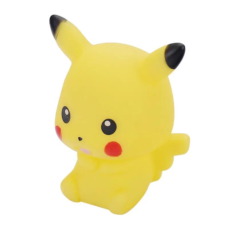 6Pcs Cartoon Anime  Figures Bath Shower Play Kawaii Water Bath Toys for pikachu Sprinkling Shower Swimming Toys