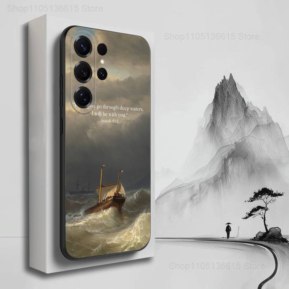 Believe Art Lsaiah 43-19 Case For Samsung S22,S25,S20,S10,Plus,Ultra,S24,S23,FE,S21,S9,Lite,Soft Silicone Black