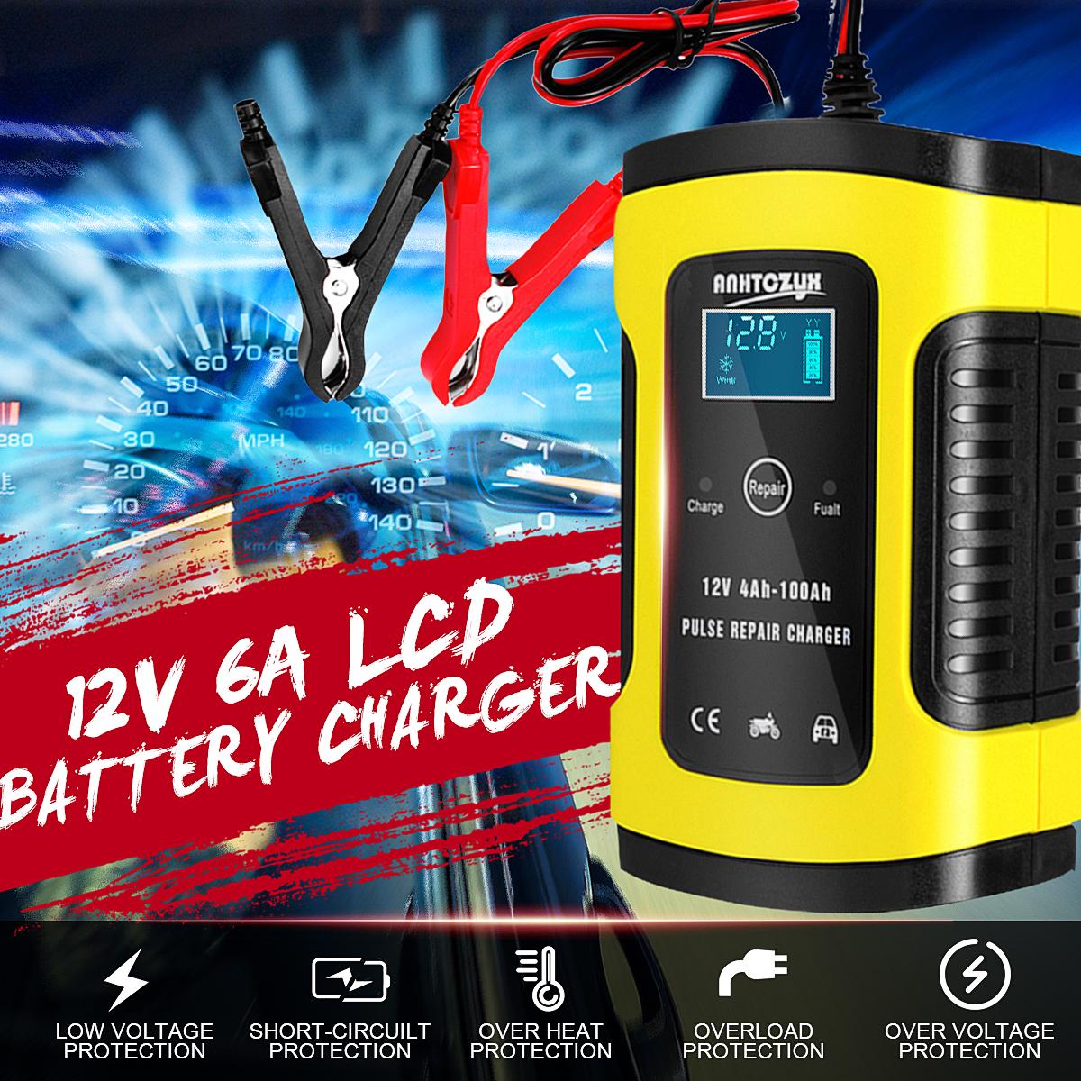 

12V 6a Полный автоматический автомобиль Мотоцикл Грузовик Интеллектуальные Быстрая зарядка заряда зарядной устройства свинца кислоты