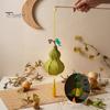 Glowing Lantern Decor DIY Cloth Fruit Kit, Pear Persimmon Gourd Material Set Crafts, Handmade Assembly Toy for Mid-Autumn Festival Decorative Hanging