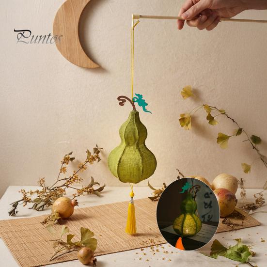 Glowing Lantern Decor DIY Cloth Fruit Kit, Pear Persimmon Gourd Material Set Crafts, Handmade Assembly Toy for Mid-Autumn Festival Decorative Hanging