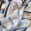Summer 2023 Blue & White Silk Scarf: Elegant & Versatile 70cm Square Scarf for Women