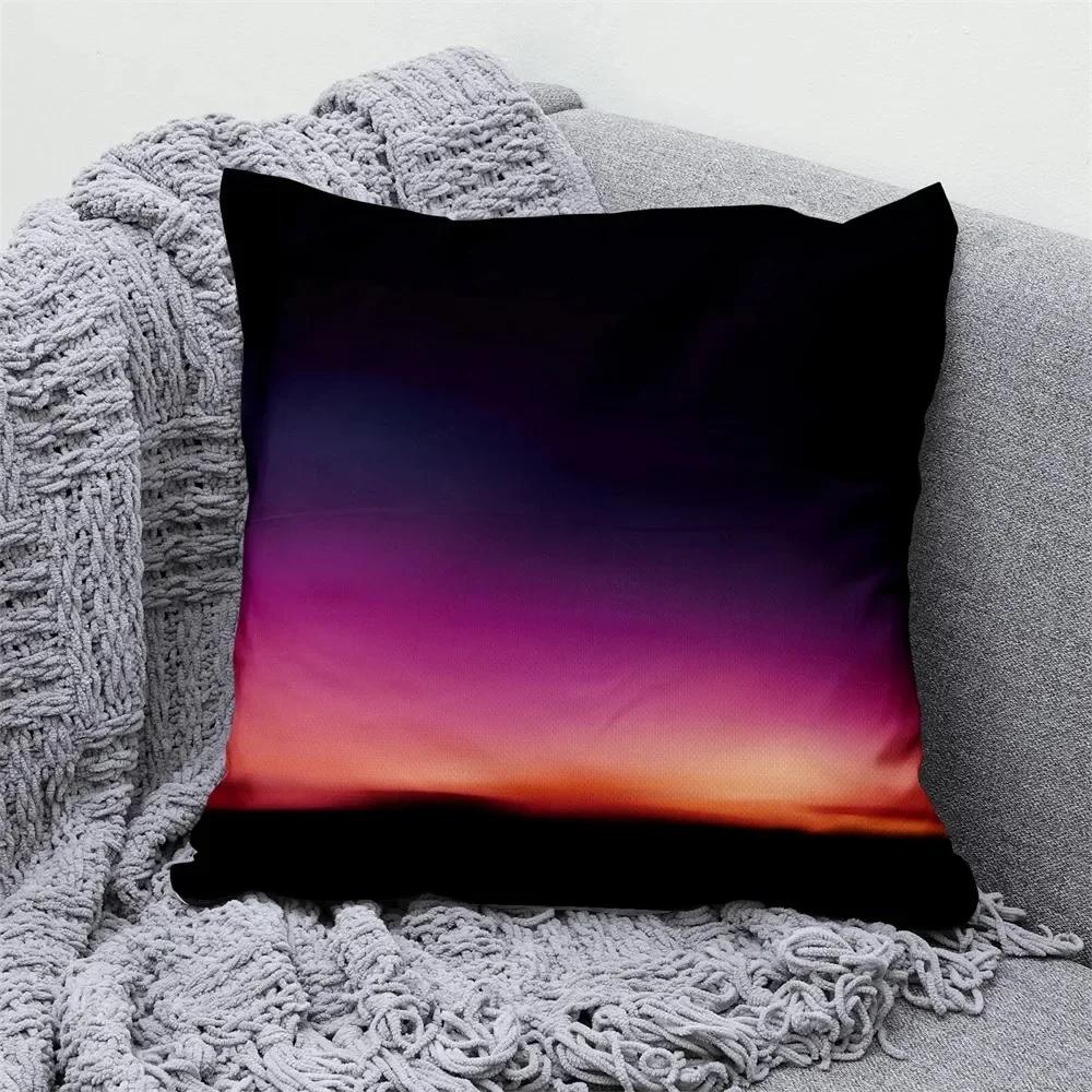 Sunset Scenery Living Room Sofa Bed Cushion Cover Home Decoration Pillow Case Sky Pillow Case
