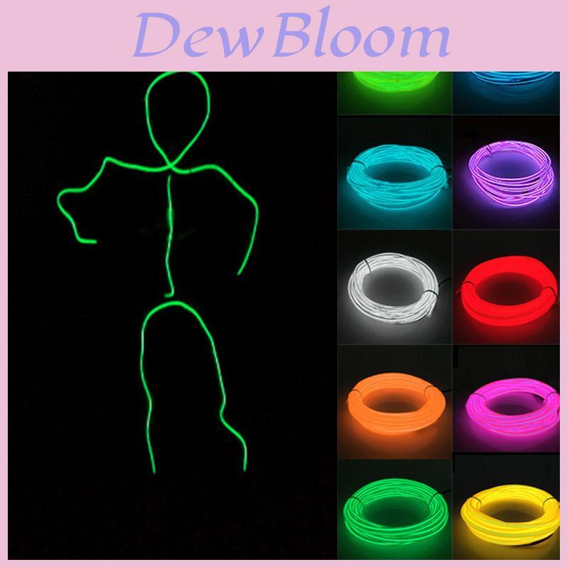 Vibrant El Wire Costume Illuminated Strips For Adults And Kids Perfect For Halloween Parties