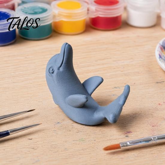 Talos 3D Printed Cute Dolphin Phone Stand, Universal Desktop Holder for Cellphone, Vertical & Horizontal Dual-Mode Display, Matte Compact Desk