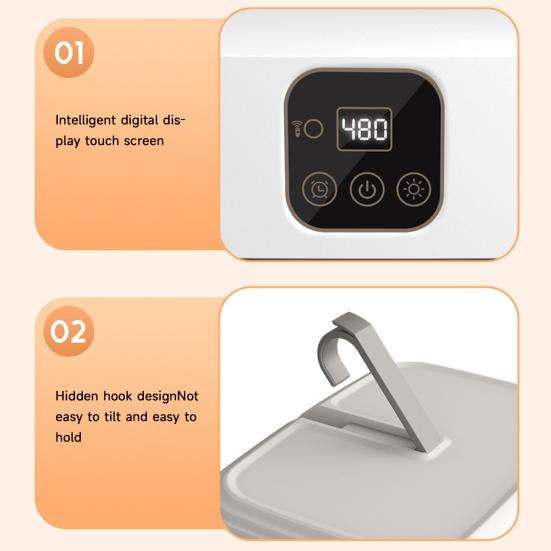 Portable Clothes Dryer with Timer 600W Powerful Airflow Large Capacity Digital Display Underwear Baby Clothes Compact Electric Dryer