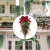 Holiday Decor Droplet Shaped Wreath Versatile Decor Unique Shape Design Plastic Material 45cm Size Unique Droplet Shape Wreath