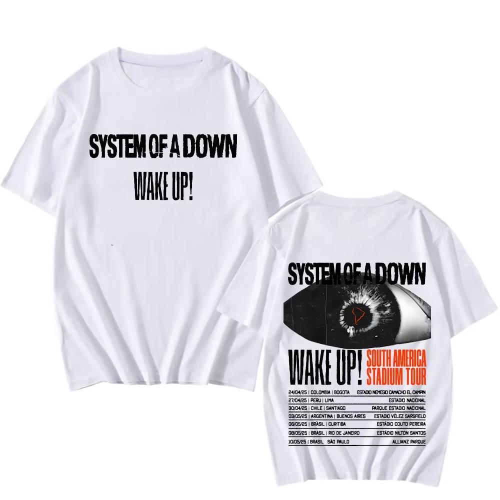 Streetwear System of a Down Zpěvák Kapela Pánské Dámské Rapové Tričko Krátký Rukáv Letní Top Toxicita Hudební Album Obal Rock