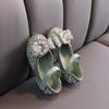 TWINFLAMES Nuove scarpe per bambini con strass di perle, scarpe da principessa per bambine, scarpe per feste e matrimoni
