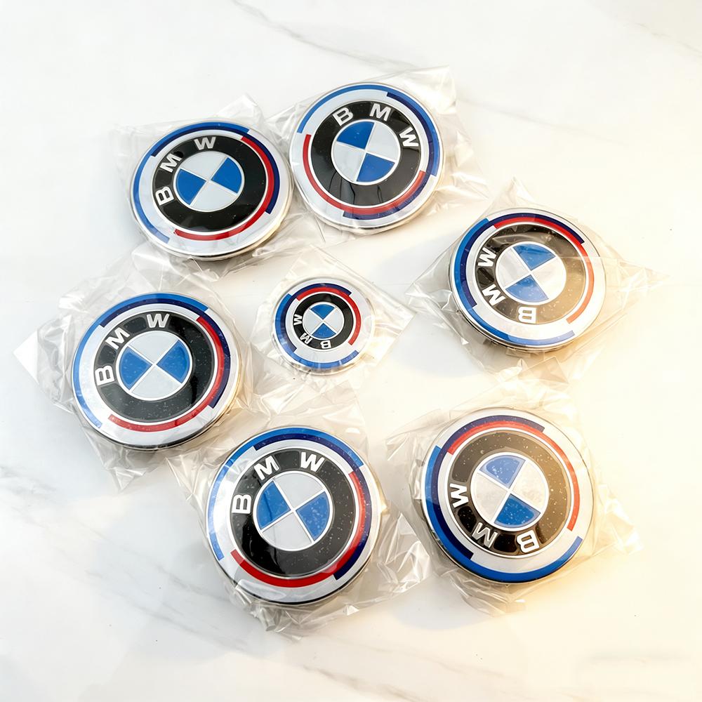 ABX1 q- 7Pcs ABC Car 50th Anniversary Logo For BMW G30 G31 G38 G11 G12 G20 G28 F10 F48 F49 G01 F20 F21 F22 Wheel Rim Decoration Cover