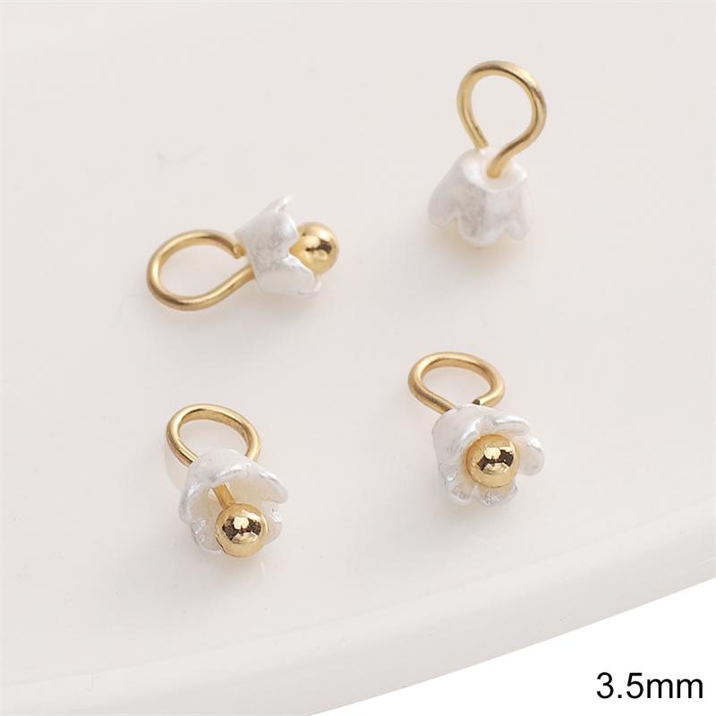 5Pcs Resin Mini Flower Pendant Charms for Necklace Bracelet DIY Jewelry Craft Making