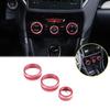 For Subaru Forester -2024 Red Aluminum AC Climate Control Knob Ring Covers A