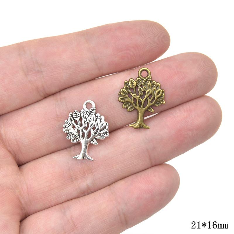 Handmade Retro Alloy Tree of Life Jewelry Set: Pendant, Necklace, Bracelet, Earrings A2-435