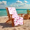 1PC Custom Name Pink Bow Crown Beach Towel Highly Absorbent And Sand-Resistant Towel for Swimming, Pool, Yoga, And Travel Lightweight