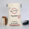 Christmas gift bag for Santa Claus, solid jute, 70cmx50cm