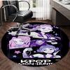 1pc KPop Demon Hunters30 Print Round Carpet Chair Round Carpet Suitable for Bedroom Living Room Home Decorative Carpet