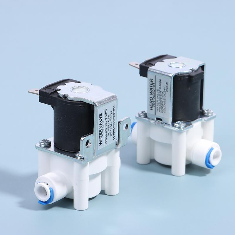 1Pc Inlet Solenoid Valve 12V/24V Pure Water Machine, Water Purifier, Reverse Osmosis 2-Point Quick Connect Valve Switch