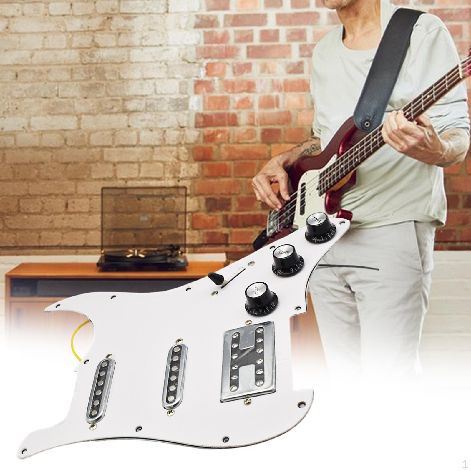 

SSH Electric Guitar Pickguard Musical Instrument Accessories Replace Part Prewired Scratchplate білий