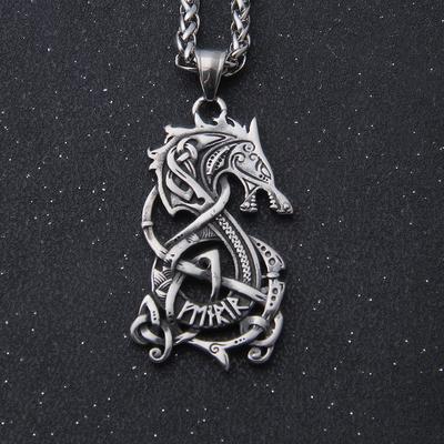 Norse Mythology Viking Dragon Fafnir Necklace Pendant Mens Nordic Ouroboros Jormungand Loki Necklace Hanging Dragon Norse Serpent Nordic