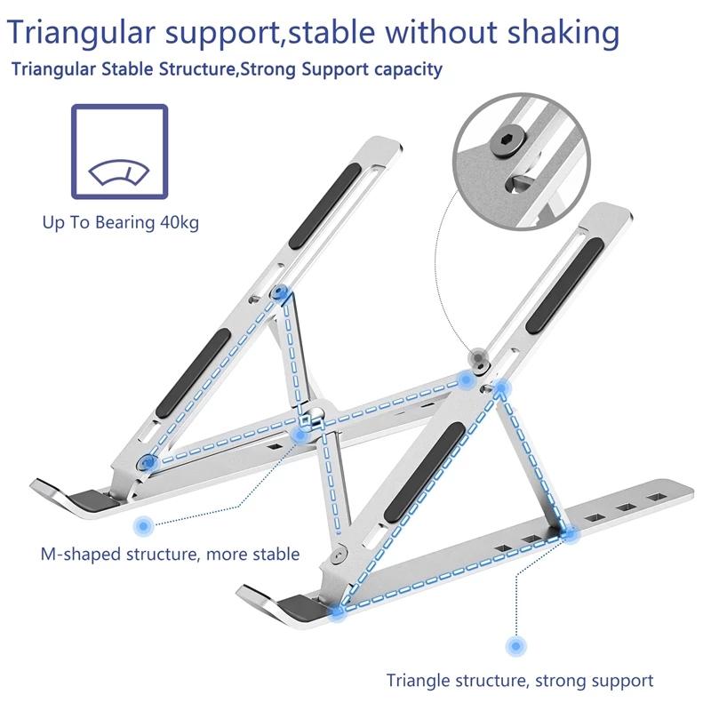 Supporto portatile per laptop Supporto regolabile per notebook Per supporto base per laptop pieghevole