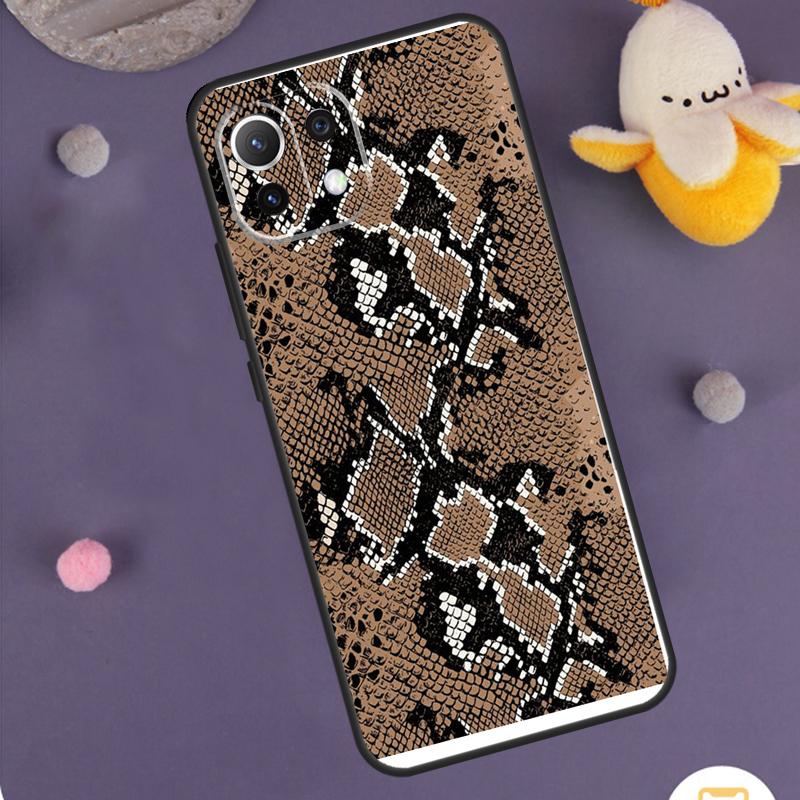 Snake Skin Case For Xiaomi 15 14 Ultra 13T 14T 15T 17 Pro Max POCO F8 Ultra F5 F6 F7 X5 X6 X7 Pro Cover