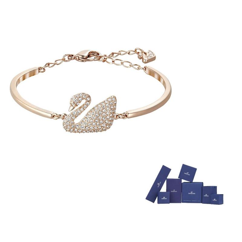 Swarovski Swan Metal Bracelets Womens Rose Gold