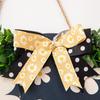 Little Daisy Welcome Wooden Door Sign with Greenery & Polka Dot Bow