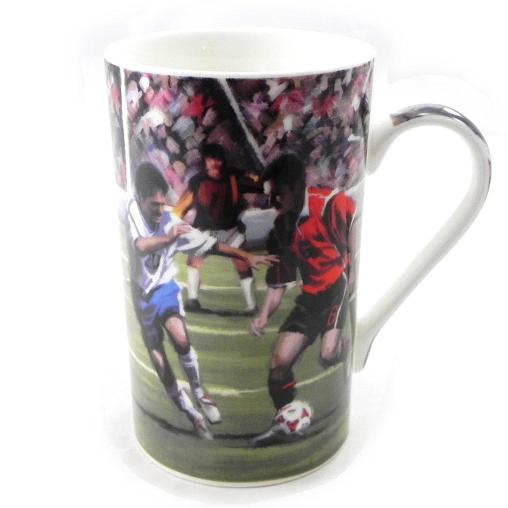 Les Trésors De Lily [I6026] - Grand mug porcelaine 'Football' - 110x125 mm