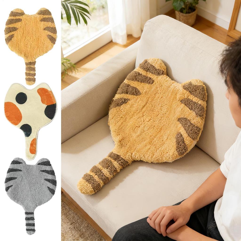 Almofada de Cadeira de Espuma de Memória de Gato de Desenho Animado Capa de Almofada de Assento Macia Art Déco Multiuso Almofada de Assento Fofa para Escritório Dormitório Cadeira de Carro