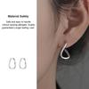1 Pair Geometric Huggie Hoop Earrings for Women, Casual Simple Earrings, Lightweight Minimalist Jewelry for Party Daily Wear
