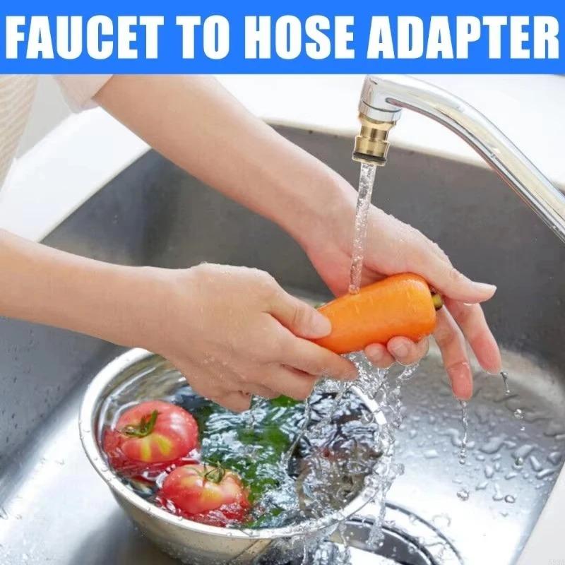 Household Universal Faucet Adapter Brass Faucet Connector Mixer Hose Adapter Basin Accessories Car Wash Watering Garden Tools