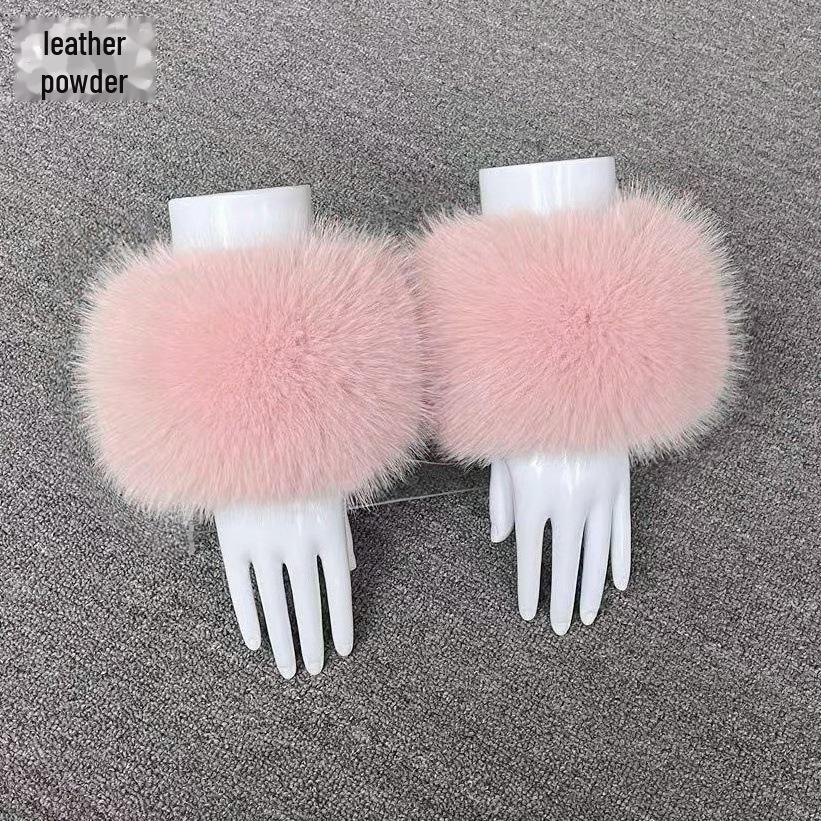 Dámské zimní plyšové manžety na zápěstí z umělé kožešiny - imitace lišky, mývala, králíka.