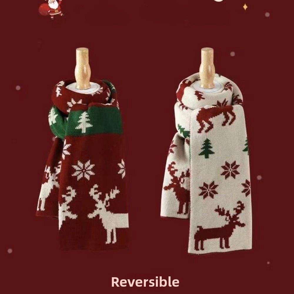 Windproof Neck Warmer Knitted Neckerchief New Knitted Scarf Christmas