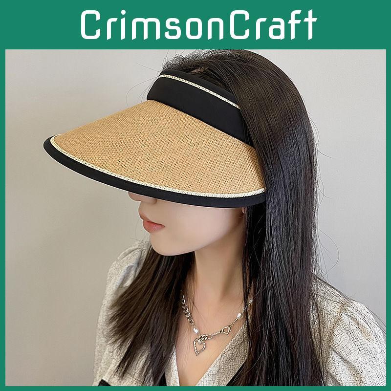Stylish Foldable Sun Hat For Women Made Of Polyester With Uv Protection For Summer Fun