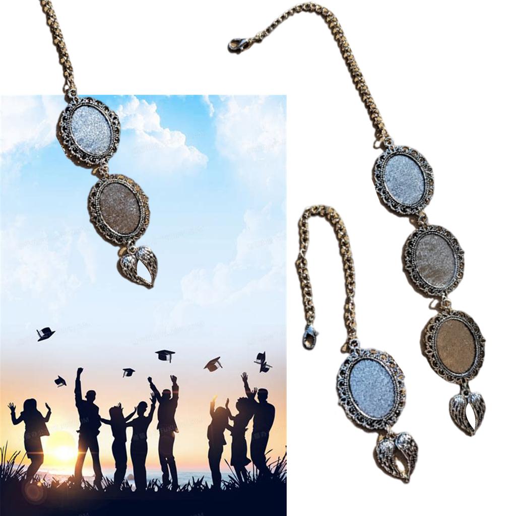 Delicate Class Ceremony Memory Hanging Charm Personalized Graduation Gift Photo Frame Fringes with Pendant Chain
