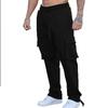 Men's New Multi-pocket Overalls European and American Men's Sweatpants Casual Drawstring Straight Trousers