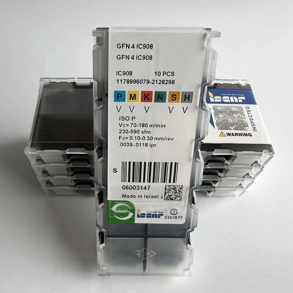 ISCAR / GFN4 IC908   Industrial Indexable Carbide Inserts 10 Pcs