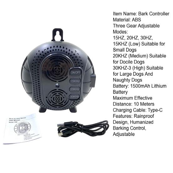 Anti Bark Device for Dogs Rainproof Bark Controller Intelligent Sensor Humanized Effective Barking Deterrent for Small Medium Large Dogs