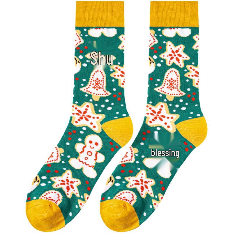 Trendige Unisex-Weihnachts-Baumwollsocken - Beliebter Europäischer & Amerikanischer Stil für Alle Jahreszeiten