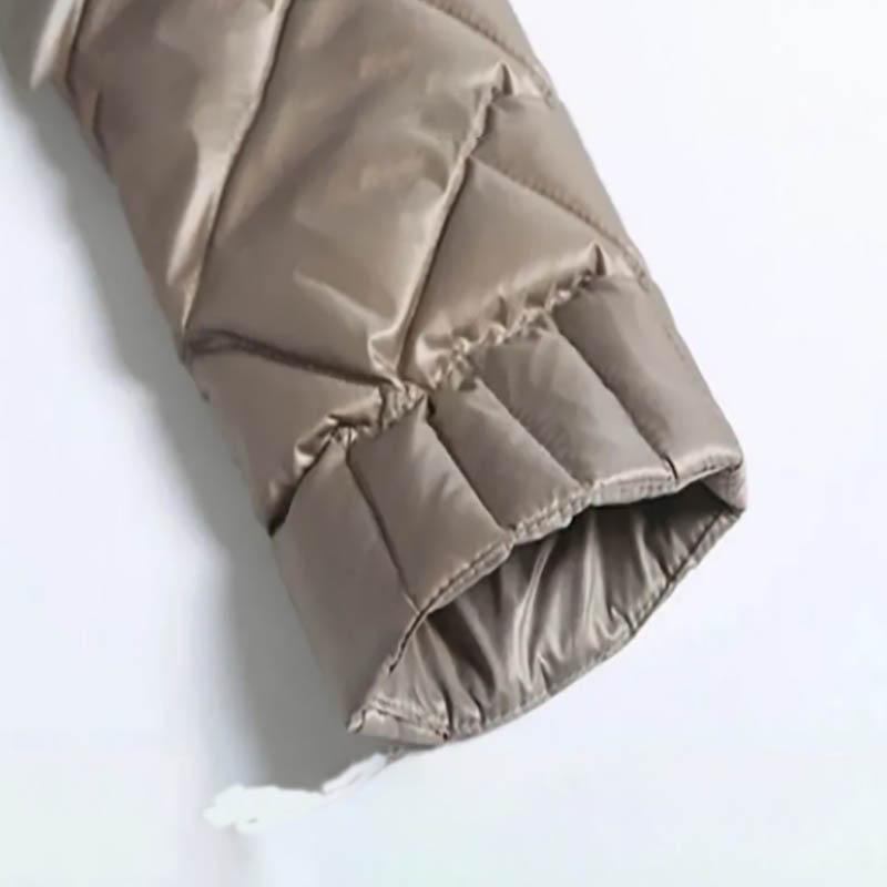 Women's Autumn and Winter Small Cotton-padded Jacket Short Lightweight Down Coat Thin Middle-aged Winter Stand-up Collar Parka Outwear