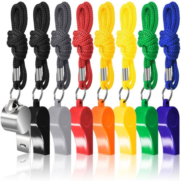 Multicolor ABS Referee and Cheerleader Pom-Pom Whistle for Outdoor Games