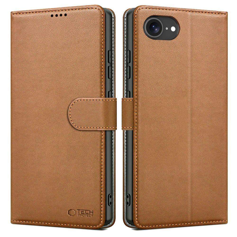 Tech-Protect Wallet Case for iPhone 16e - Brown (Apple iPhone 16e, Apple iPhone 17e), Smartphone Hülle, Braun - Bild 3