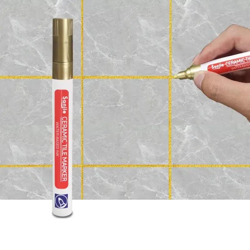 12 Farben Weiß Wasserdichter Fliesenmarker Fugenstift Wandnahtstift Für Fliesen Boden Badezimmer Dekontamination Fugenreparatur Werkzeuge