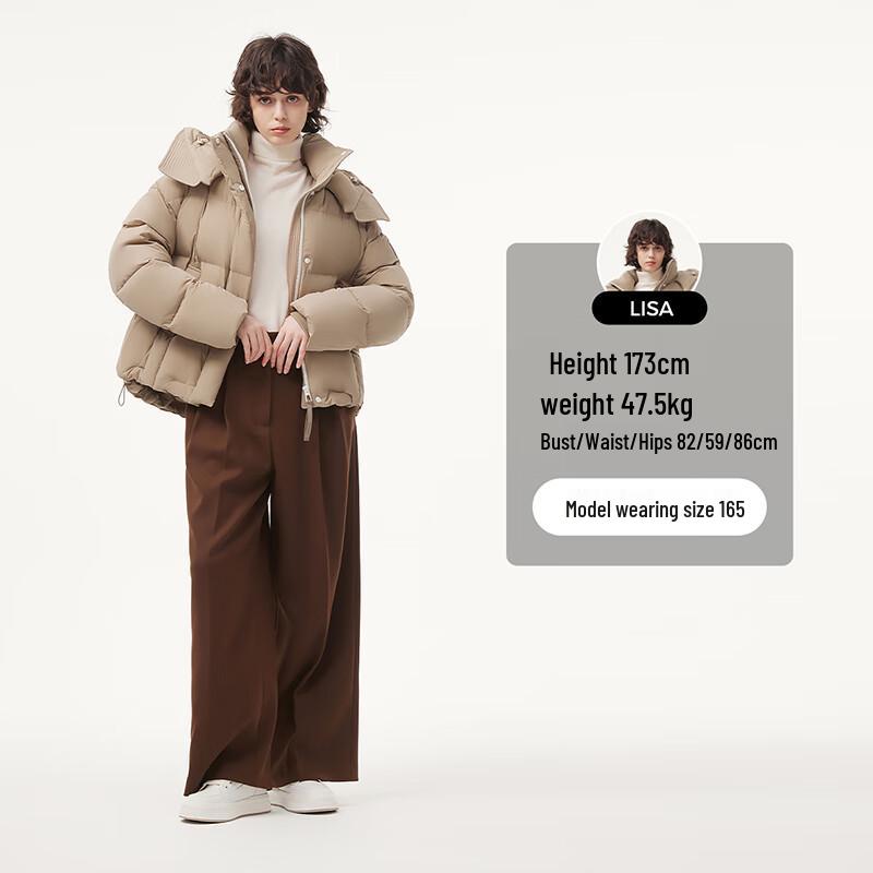 Tanboer Women's Short Hooded Down Jacket