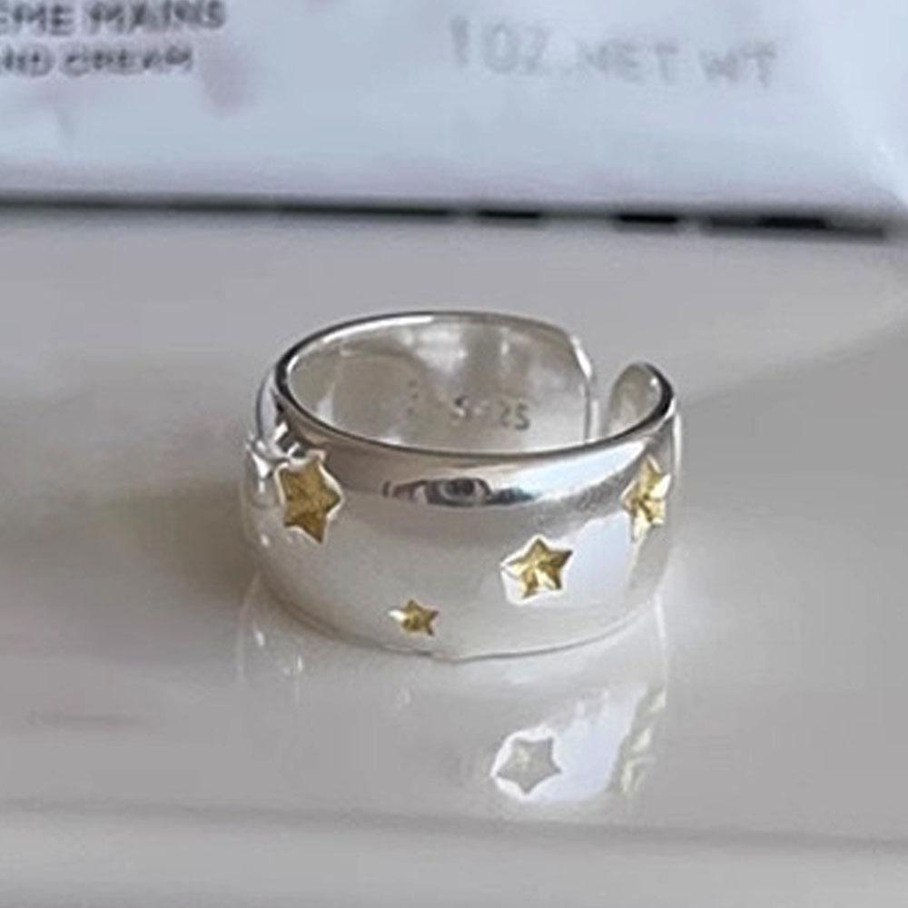 Rings for Women Fashion Geometric Handmade Irregular Gold StarRing Simple Fine Jelwery Party Christmas Gift